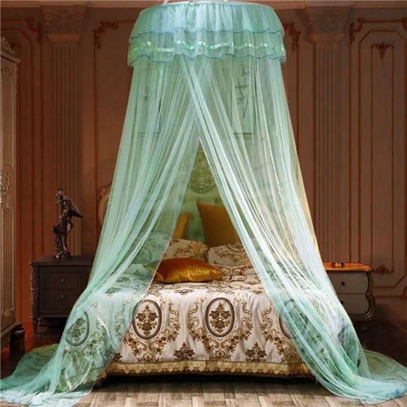 Bed Canopy Lace Mosquito Net for Girls Beds, Unique Princess Play Tent Mesh - Picture 1 of 8